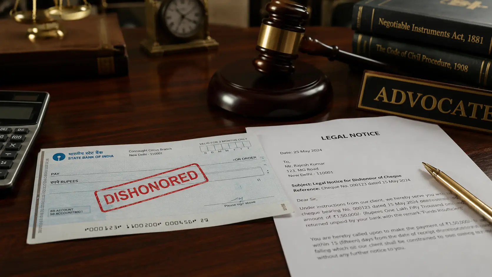 Cheque Bounce Legal Notice Format