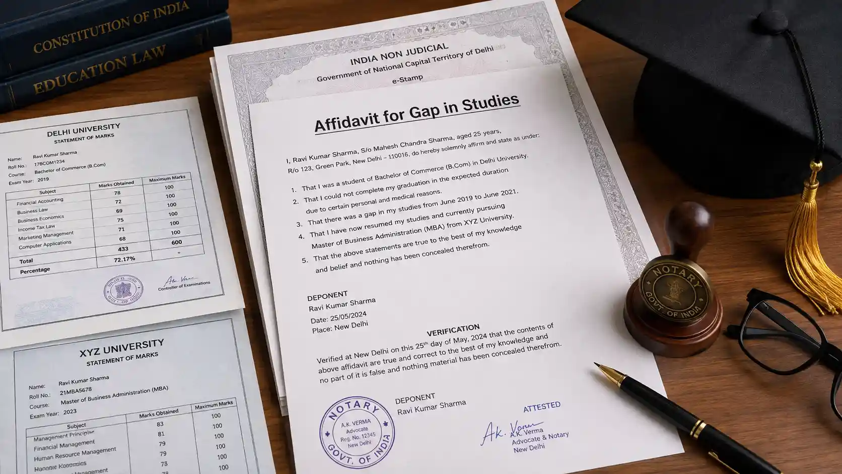 Gap Certificate Affidavit Format