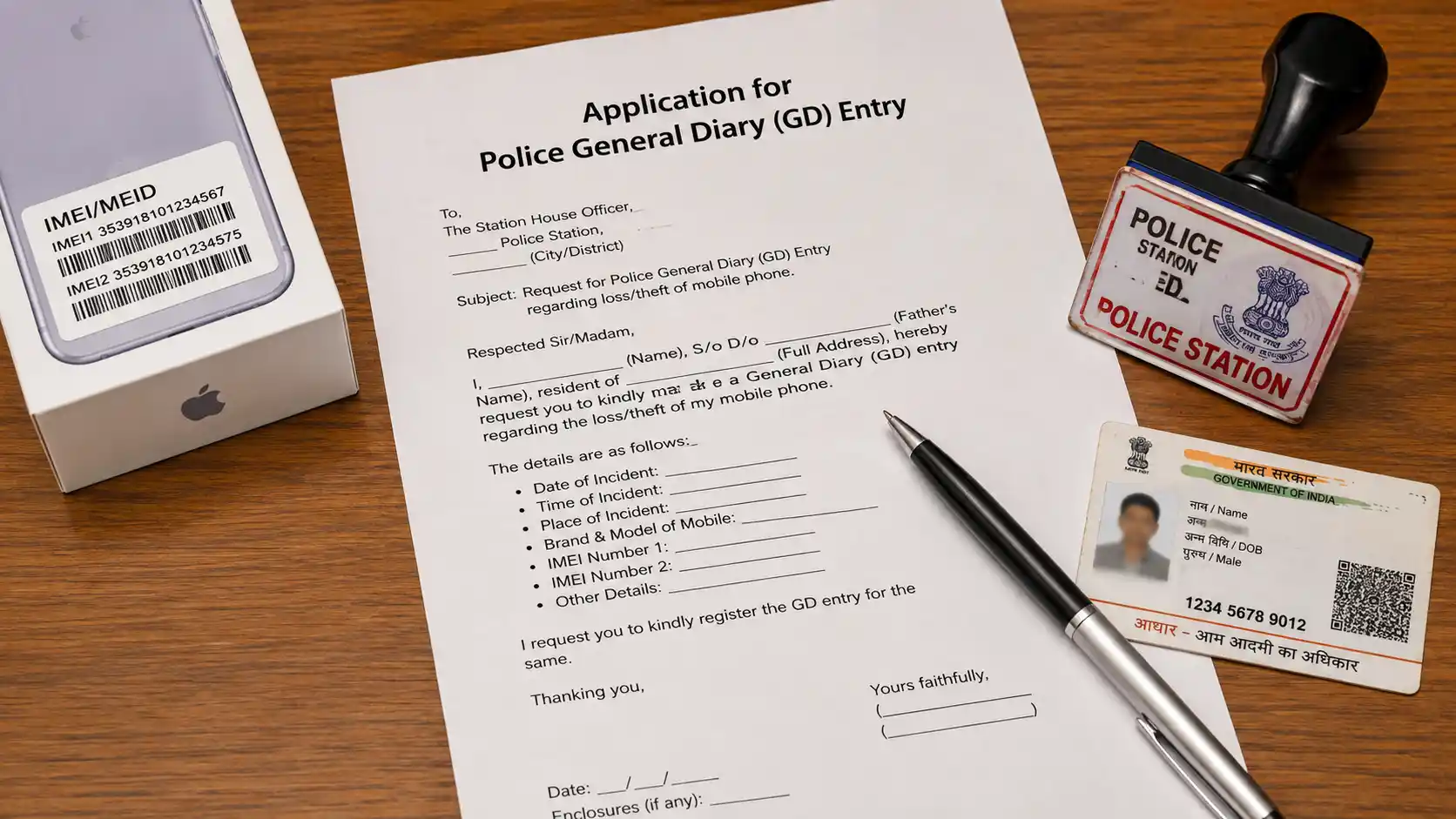 Police GD Application Format