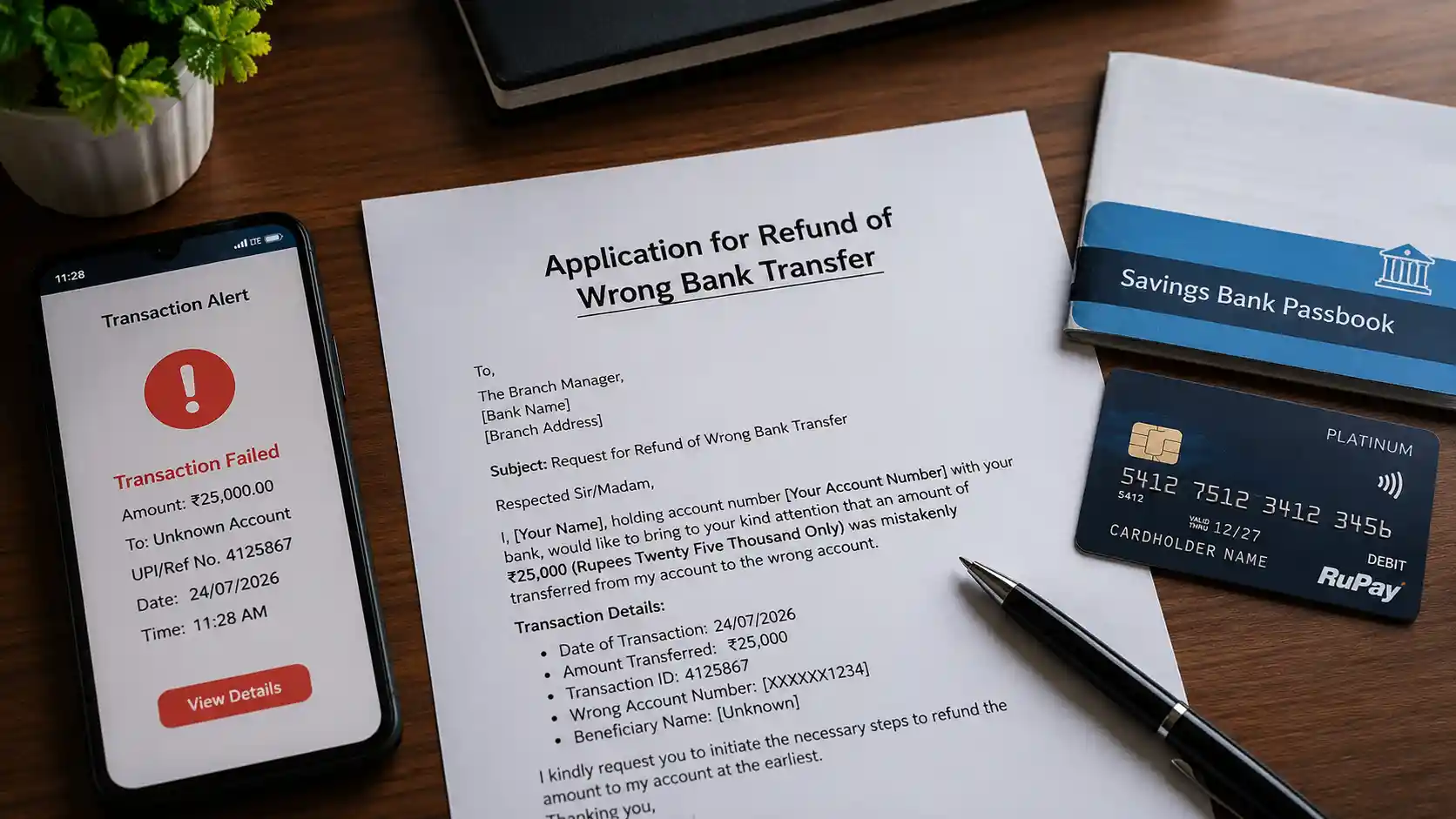 Wrong Bank Transfer Refund Application Format
